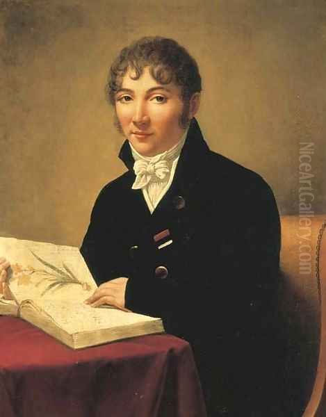 Portrait of Pierre-Joseph Redoute (1759-1840) Oil Painting by French School