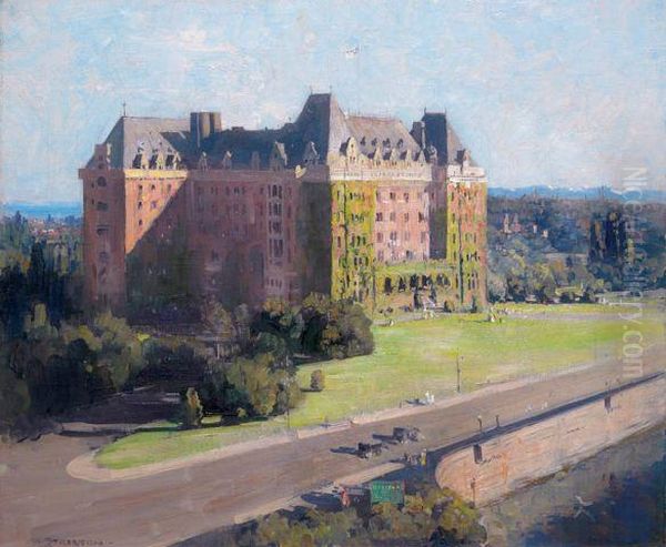 Empress Hotel Oil Painting by Arthur Ernest Streeton