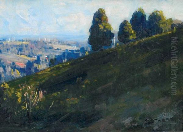 Dandenong Landscape Oil Painting by Arthur Ernest Streeton