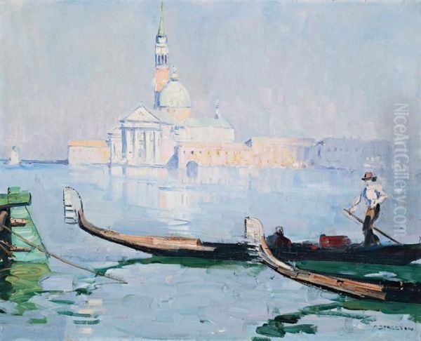 San Giorgio Maggiore, Venice Oil Painting by Arthur Ernest Streeton