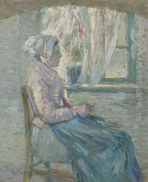 Seated lady Oil Painting by French School