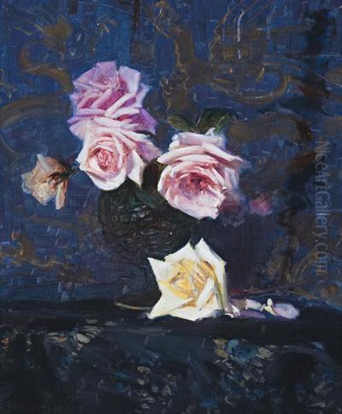 Roses Oil Painting by Arthur Ernest Streeton