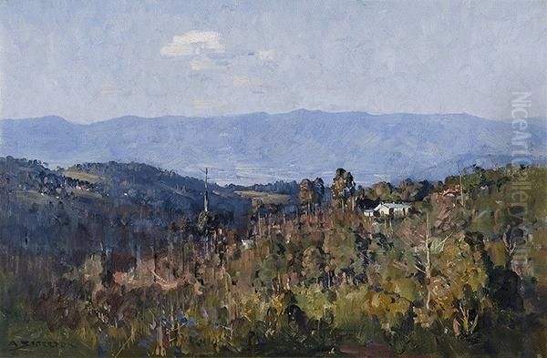 Dandenongs Oil Painting by Arthur Ernest Streeton