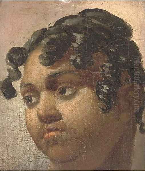 The head of a black girl Oil Painting by French School