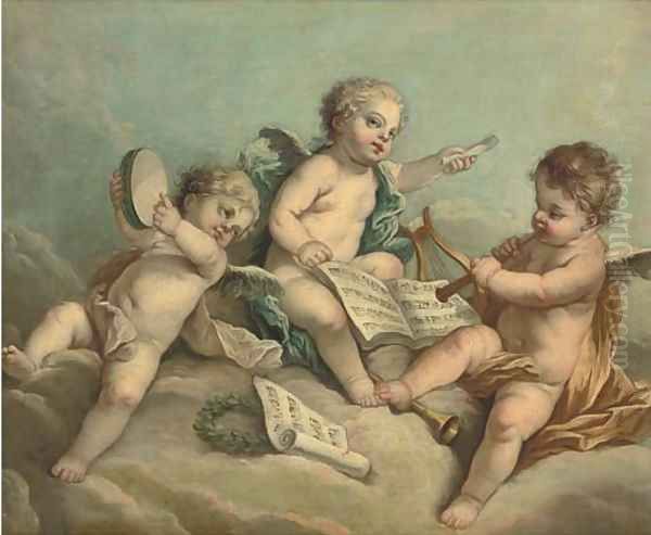 An allegory of music Oil Painting by French School