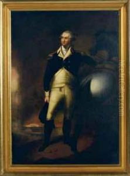 Portrait Of George Washington At Dorchester Heights Oil Painting by Gilbert Stuart