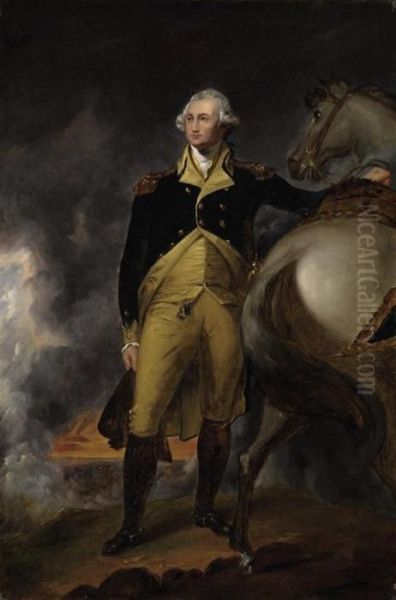 Portrait Of George Washington At Dorchester Heights Oil Painting by Gilbert Stuart