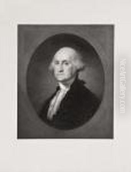 [george Washington]. Oil Painting by Gilbert Stuart