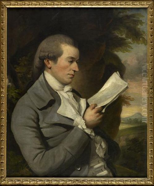 Half Length Portrait Of Mr Ashwood Of Lichfield Oil Painting by Gilbert Stuart