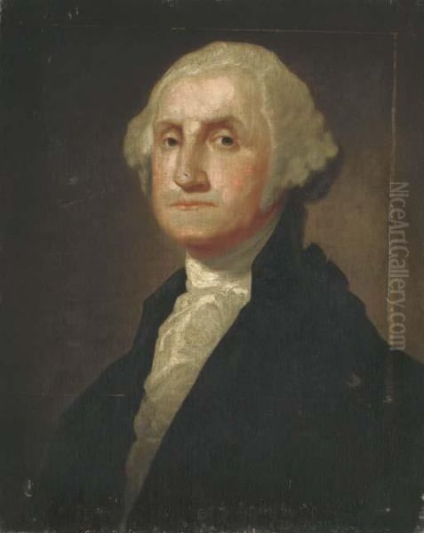 Portrait Of A George Washington Oil Painting by Gilbert Stuart