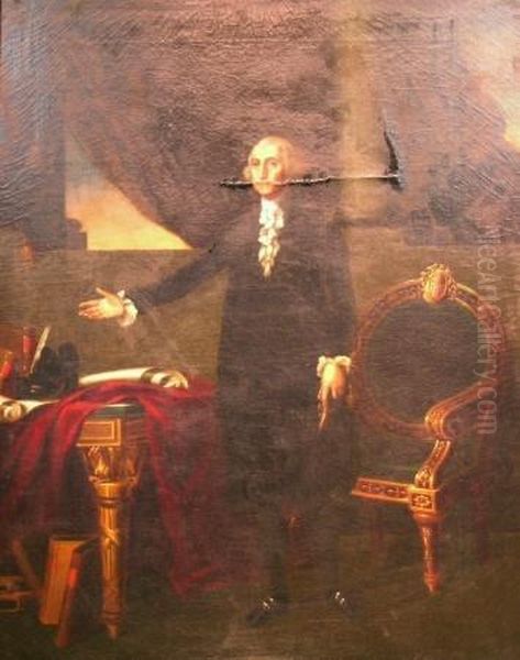 The Lansdowne Portrait Of George Washington Oil Painting by Gilbert Stuart