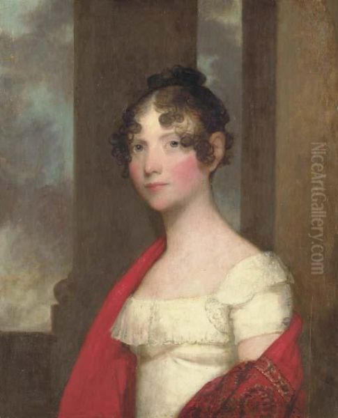 Portrait Of Mrs. James Smith Colburn (sarah Dunn Prince) Oil Painting by Gilbert Stuart