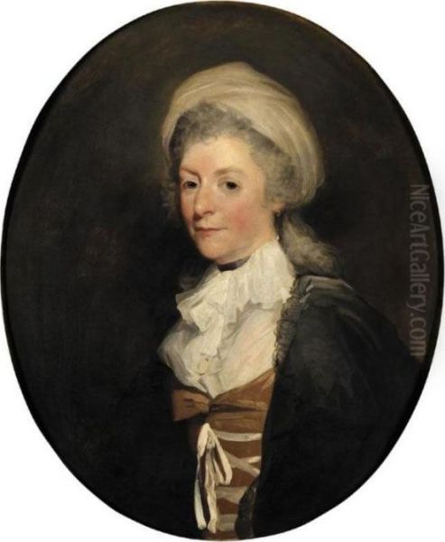 Portrait Of Philadelphia Hannah, Lady Cremorne (c.1740-1826) Oil Painting by Gilbert Stuart