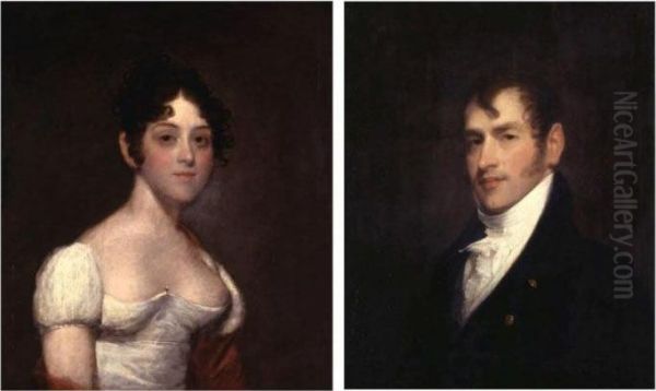 Mr. And Mrs. Cumberland Dungan Williams: A Pair Of Portraits Oil Painting by Gilbert Stuart