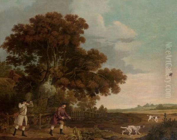 Two Gentleman Shooting Oil Painting by George Stubbs