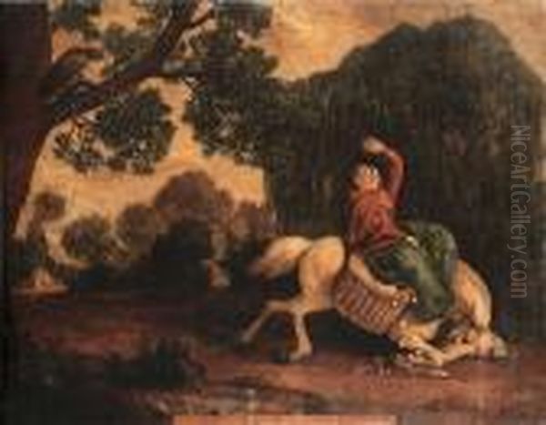 The Farmer's Wife And The Raven (lennox-boyd 69) Oil Painting by George Stubbs