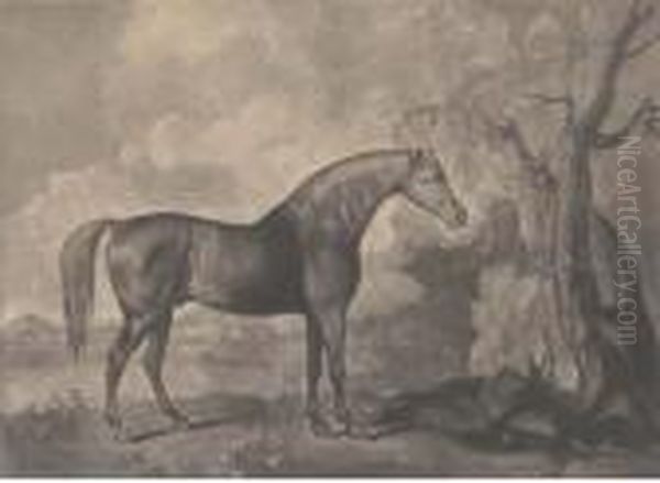 Brown Horse Mask, By George Townly Stubbs Oil Painting by George Stubbs