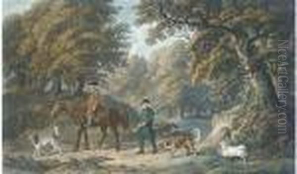 Labourers; And Game Keepers, By Henry Birche Oil Painting by George Stubbs