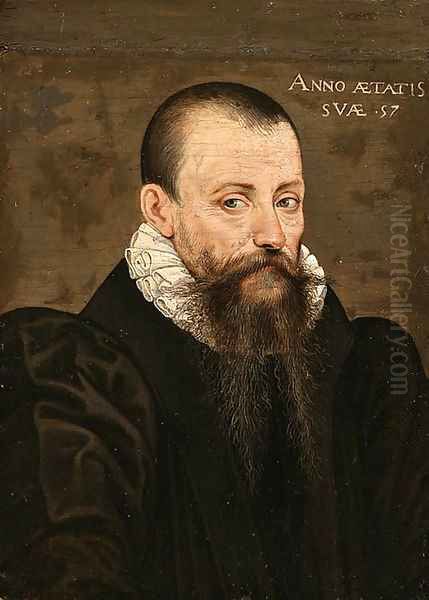 Portrait of Michel Eyquem de Montaigne (1533-1592) Oil Painting by French School