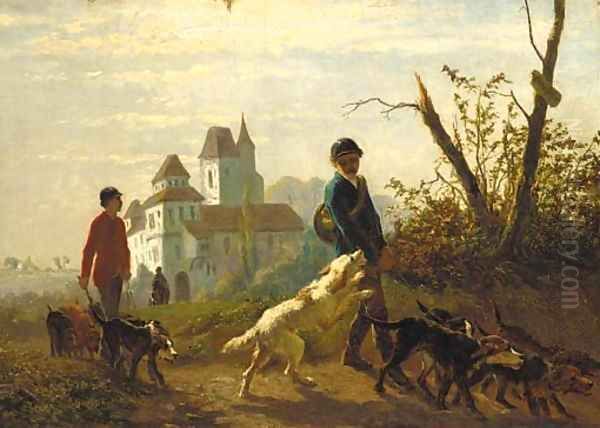 Returning home Oil Painting by French School