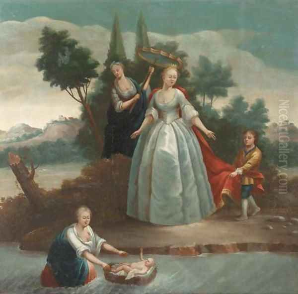 The Finding of Moses Oil Painting by French School