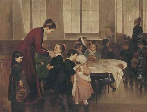 The orphanage Oil Painting by French School