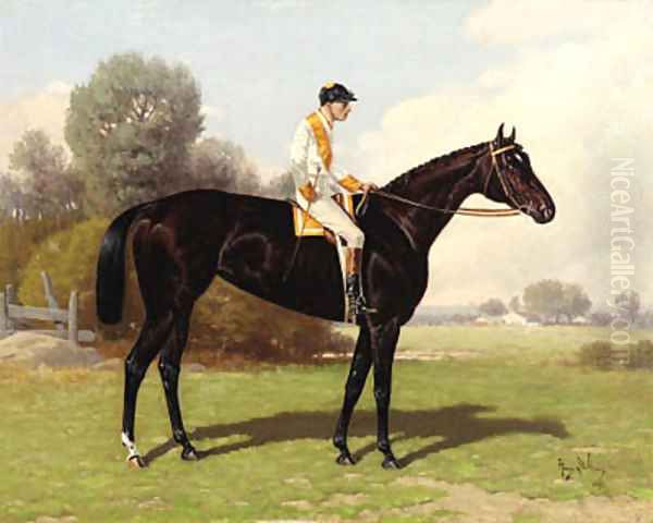 Brown Beauty with Jockey Up Oil Painting by Henry Stull