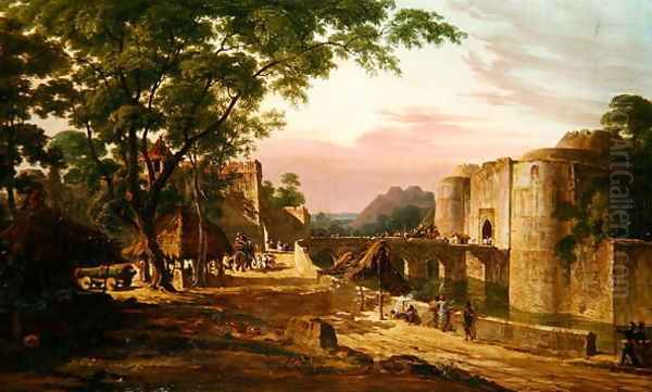 The Procession into the Fort at Bharatpur Oil Painting by Colonel Robert Smith