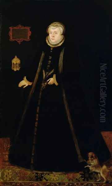 Portrait of Lady Margaret Douglas 1515-78 Countess of Lennox, after Daniel Mytens the elder c.1590-c.1648 Oil Painting by Rhoda Sullivan