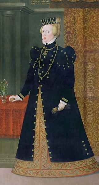 Portrait of Anna, Archduchess of Austria and Duchess of Bavaria 1528-90 daughter of Ferdinand I and wife of Albrecht of Bavaria, 1563 Oil Painting by Hans, the Younger Schoepfer or Schopfer