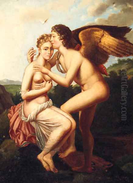 Cupid And Psyche Oil Painting by Italian School