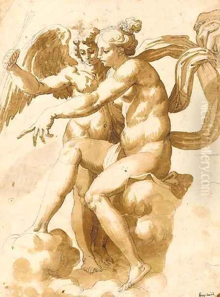 Venus showing the people to Cupid, after Raphael Oil Painting by Italian School