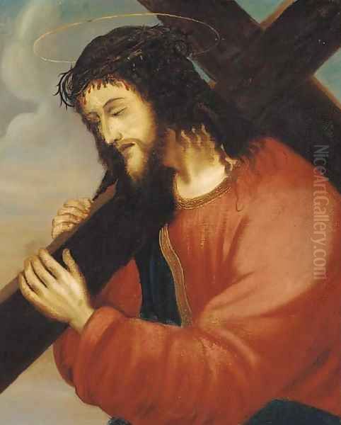 Christ carrying the cross Oil Painting by Italian School