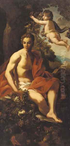 Allegory of Autumn Oil Painting by Italian School