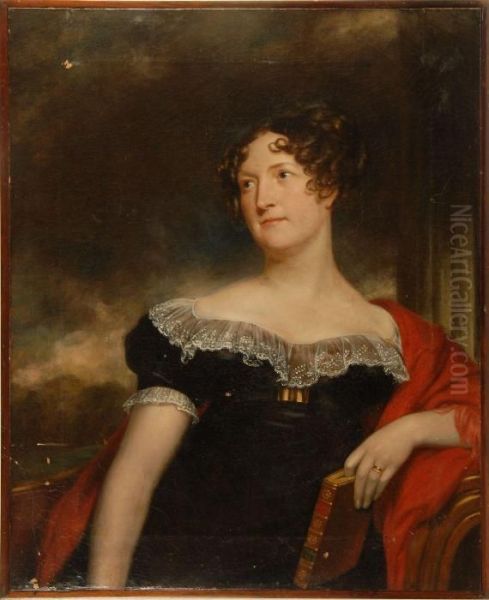 Portrait Of A Lady, Possibly Louisa Adams, Wife Of John Quincy Adams. Unsigned Oil Painting by Thomas Sully