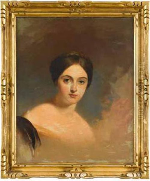 Portrait Of Miss Nancy Shaw Oil Painting by Thomas Sully