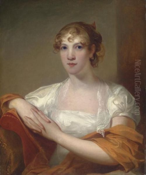 Portrait Of Mary Myers Hale Oil Painting by Thomas Sully