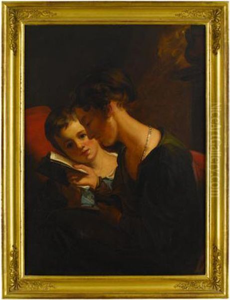 Portrait Of Jane And Alfred Sully Oil Painting by Thomas Sully