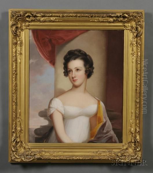 Portrait Of Mary Sophia Carroll Oil Painting by Thomas Sully