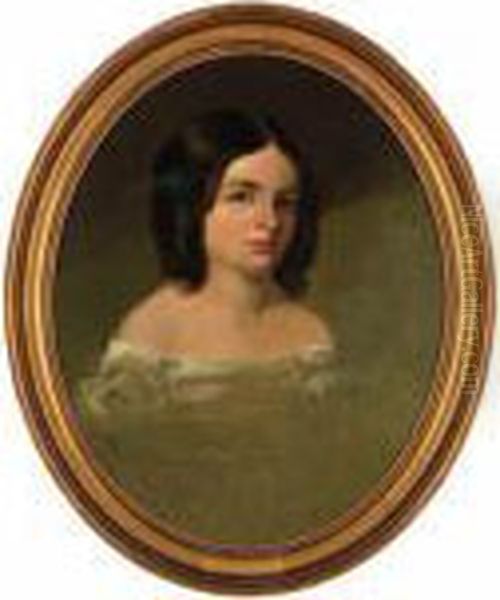 Portrait Of A Young Girl Oil Painting by Thomas Sully