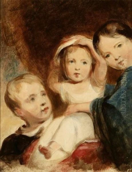 The Godey Children Oil Painting by Thomas Sully