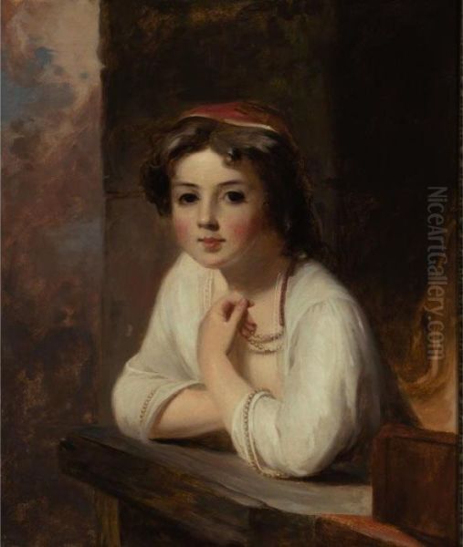 Peasant Girl Oil Painting by Thomas Sully