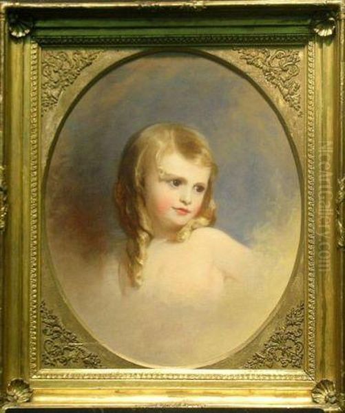 A Young Girl Oil Painting by Thomas Sully