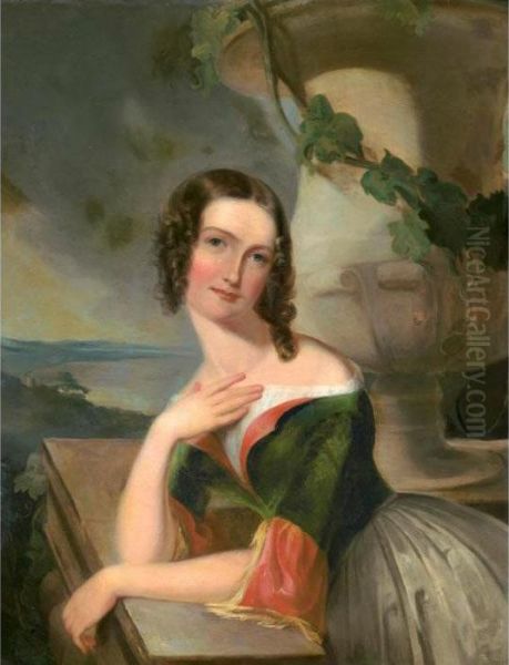 Portrait Of Elizabeth Wharton (mrs. William J. Mccluney) Oil Painting by Thomas Sully