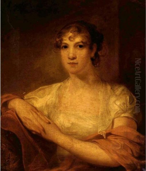 Portrait Of Mary Myers Hale Oil Painting by Thomas Sully