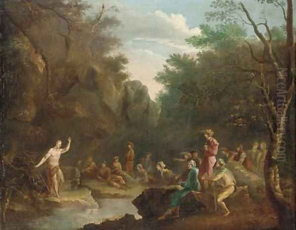 St. John preaching to the multitude Oil Painting by Italian School