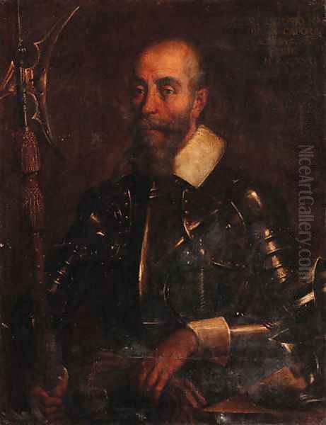 Portrait of a Gentleman in Armor Oil Painting by Italian School