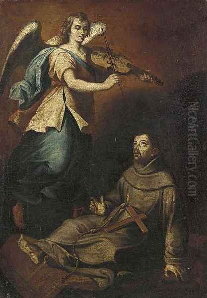 The ecstasy of Saint Francis Oil Painting by Italian School