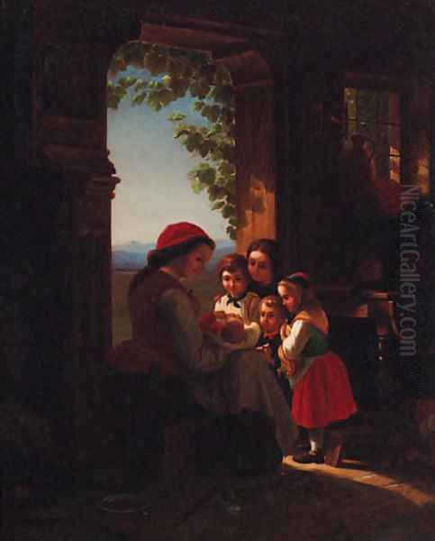 The New Arrival Oil Painting by Italian School