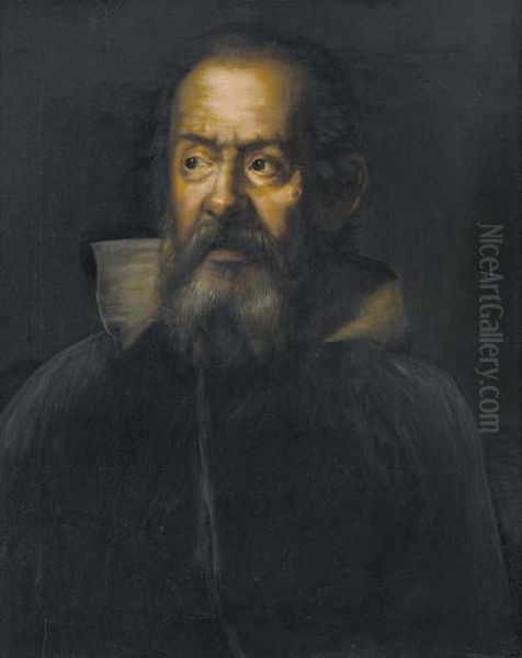 Bildnis Von Galileo Galilei Oil Painting by Justus Sustermans